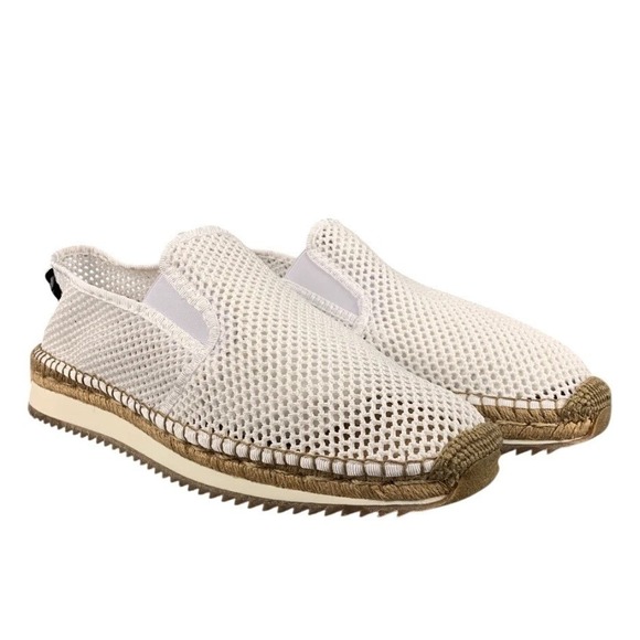 $275 NWOB Rag & Bone Espadrille Slip On Sneaker White Mesh Jute Mens Shoe SZ 10 - Picture 1 of 5
